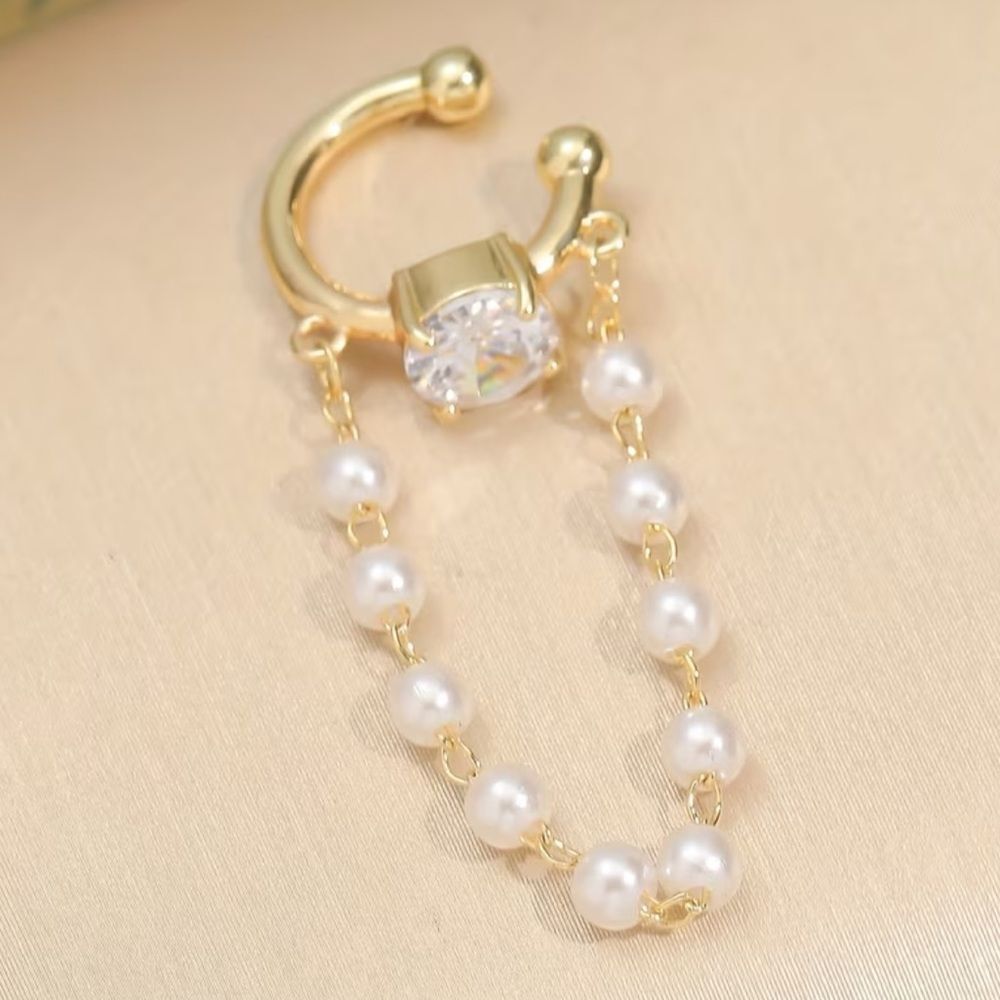 Pearl Chain Ear Cuff #2389 - Picture 3 of 6